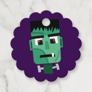 Frankenstein Monster's Head Favour Tags