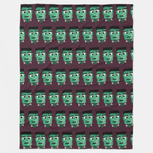 Frankenstein Monster's Head Fleece Blanket