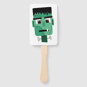 Frankenstein Monster's Head Hand Fan