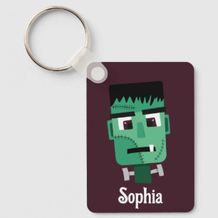 Frankenstein Monster's Head Key Ring