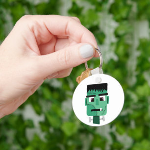 Frankenstein Monster's Head Key Ring