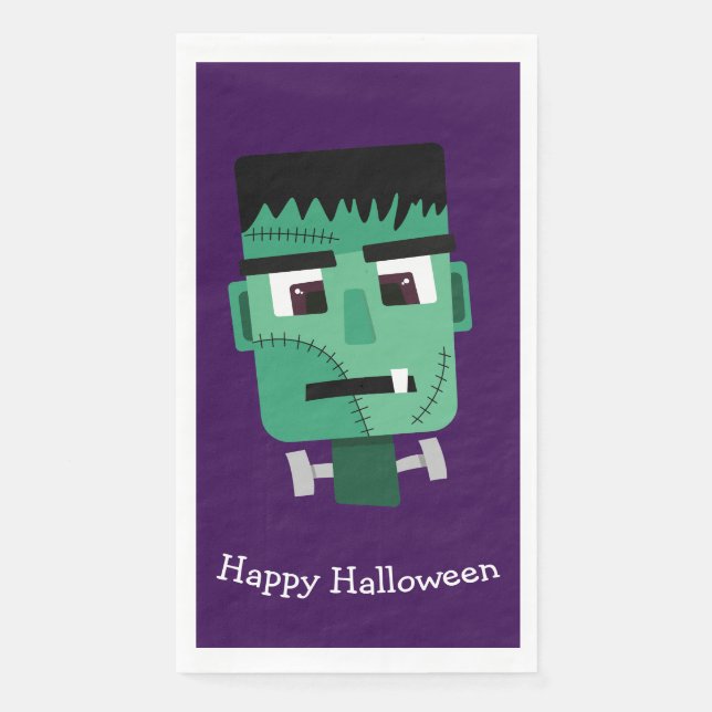 Frankenstein Monster's Head Napkin (Front)