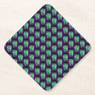 Frankenstein Monster's Head Paper Coaster