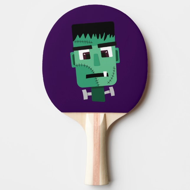 Frankenstein Monster's Head Ping Pong Paddle (Front)