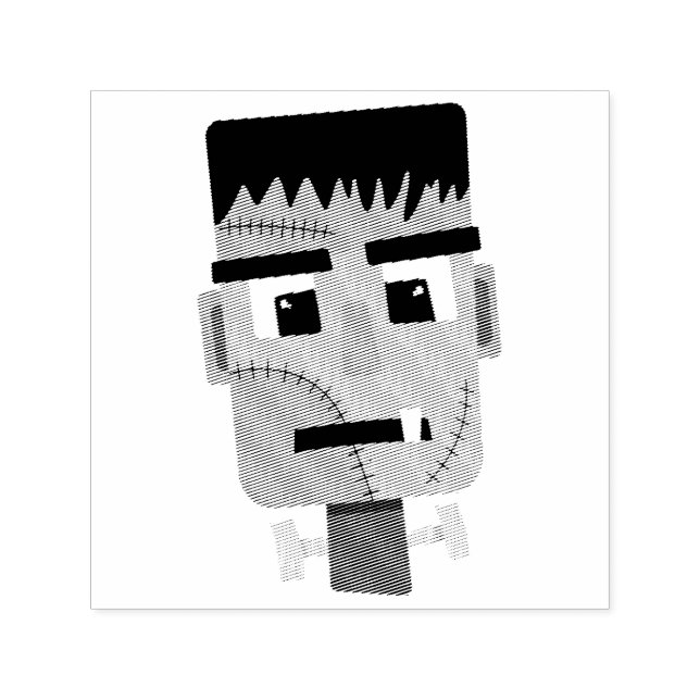 Frankenstein Monster's Head Self-inking Stamp (Design)