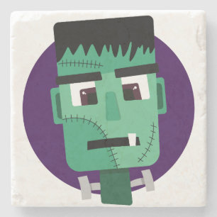 Frankenstein Monster's Head Stone Coaster