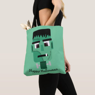 Frankenstein Monster's Head Tote Bag
