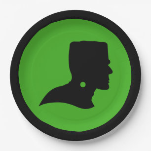 Frankenstein Monster's Silhouette Paper Plate