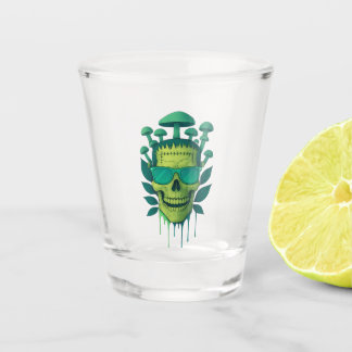 Frankenstein Mushroom Skull Shot Glass