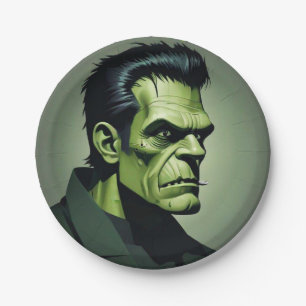 frankenstein party plates
