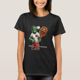 Frankenstein Pickleball Player Funny Halloween Cos T-Shirt