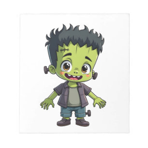 Frankenstein�s Monster � Cute Halloween Cartoon Sh Notepad