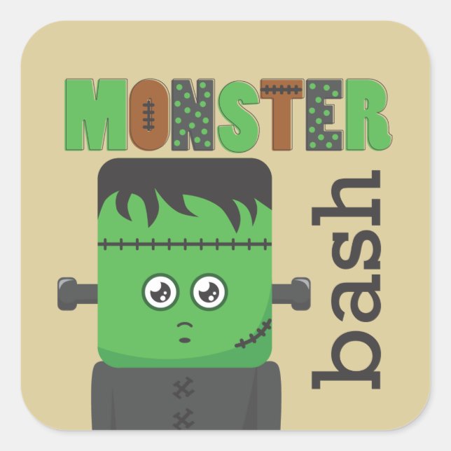 Frankenstein Square Sticker (Front)