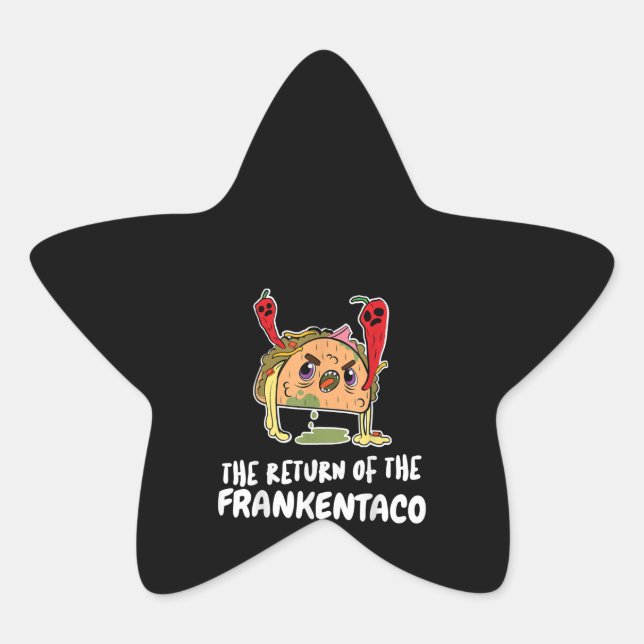 Frankenstein Taco Funny Costume Tee Halloween Gift Star Sticker (Front)