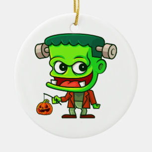 Frankenstein Toon Ceramic Ornament