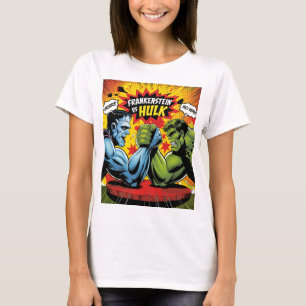 Frankenstein vs Hulk - Classic Pop Art T-Shirt