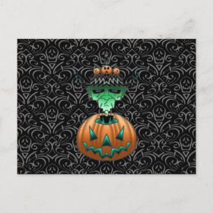 Frankenstein Zombie Holiday Postcard