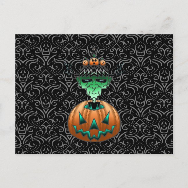 Frankenstein Zombie Holiday Postcard (Front)