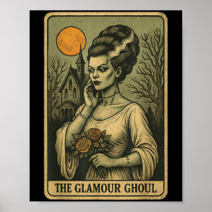 Frankensteins Bride Glamour Ghoul Shirt Women Taro Poster