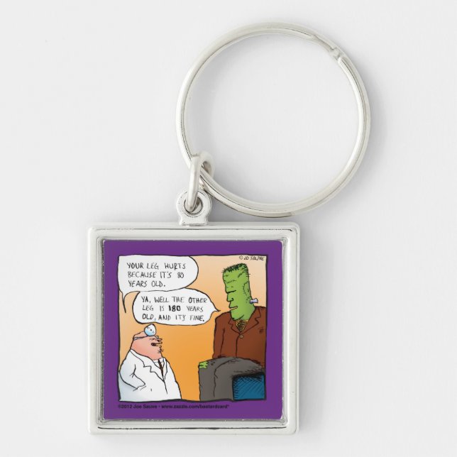 Frankensteins Doctor Cartoon Key Ring (Front)
