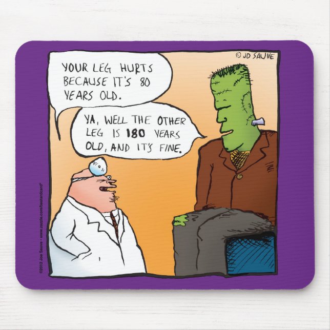 Frankensteins Doctor Cartoon Mouse Pad (Front)