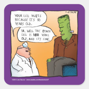 Frankensteins Doctor Cartoon Square Sticker
