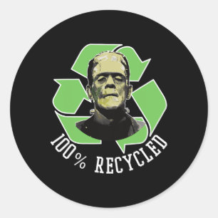 Frankenstein's Monster - 100% Recycled S Funny Hal Classic Round Sticker
