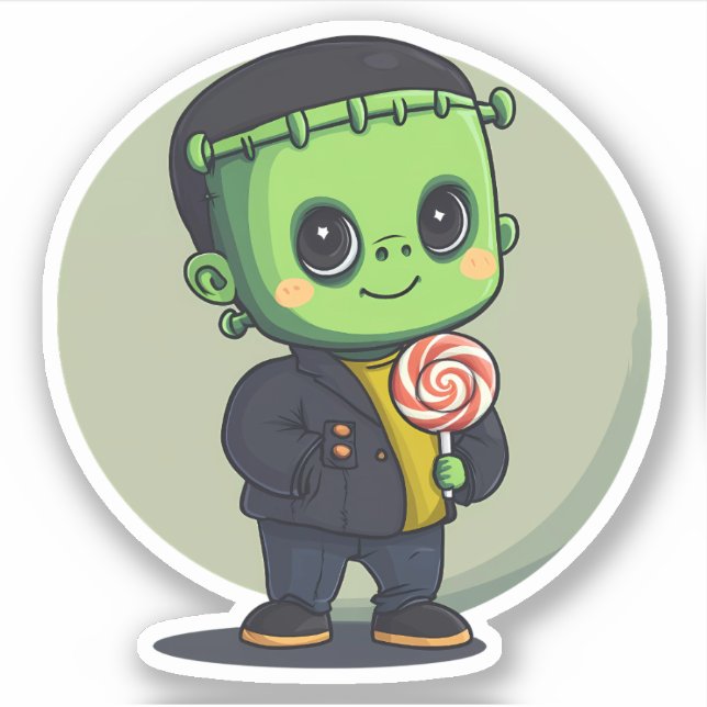 Frankenstein's Monster Holding a Lollipop (Front)