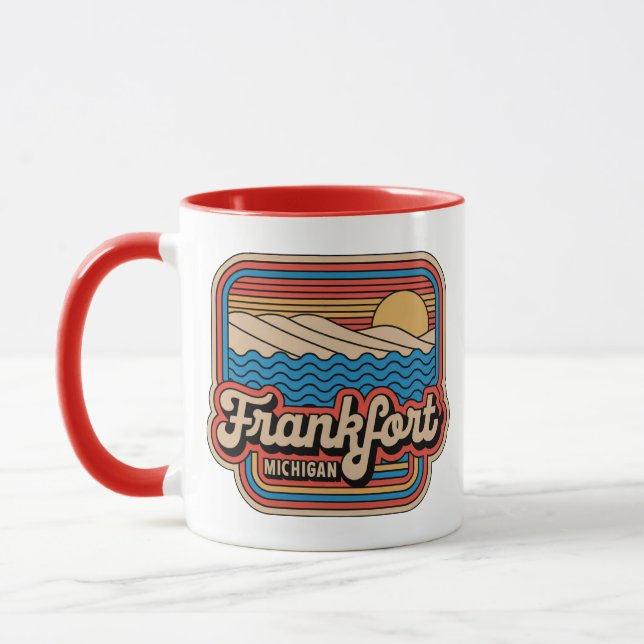 Frankfort 70s Retro Michigan Vintage Mug (Left)