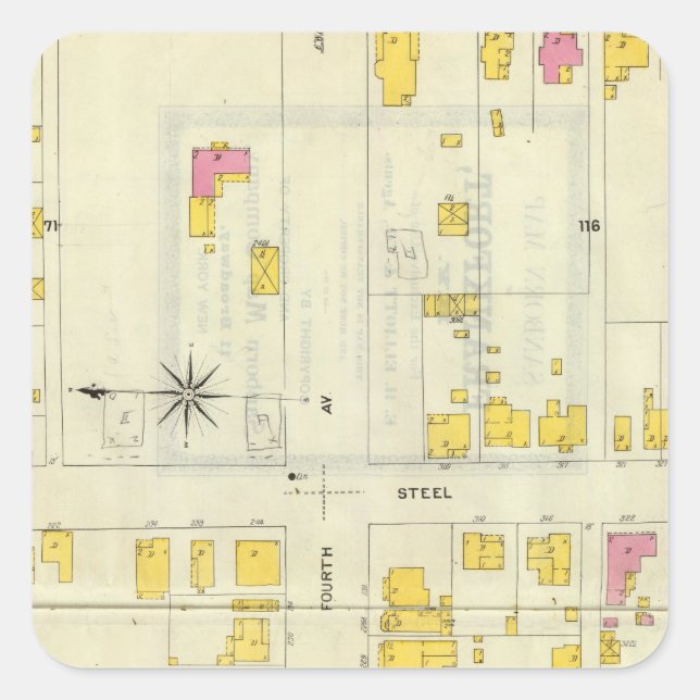 Frankfort, Kentucky 5 Square Sticker (Front)