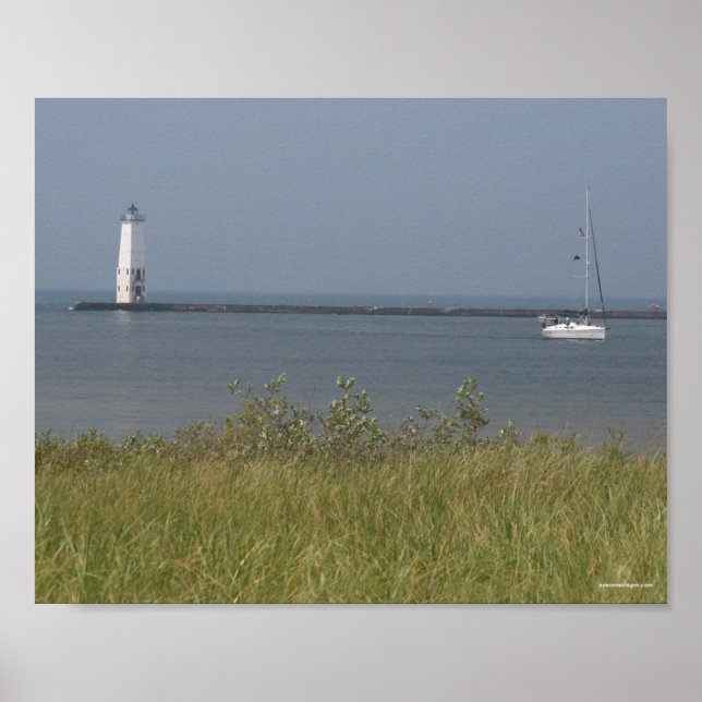 Frankfort Lighthouse - Michigan Poster (Front)