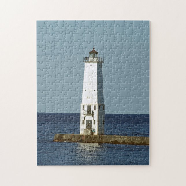 Frankfort North Breakwater Light Jigsaw Puzzle (Vertical)