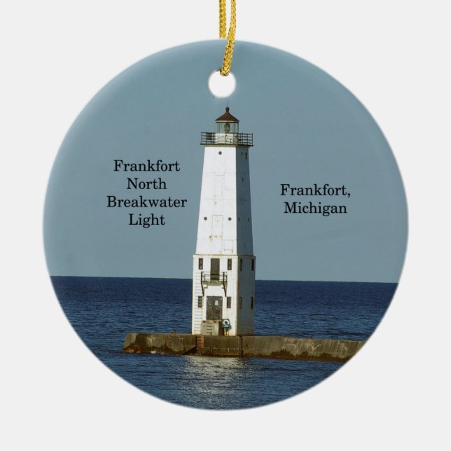 Frankfort North Breakwater Light ornament (Front)