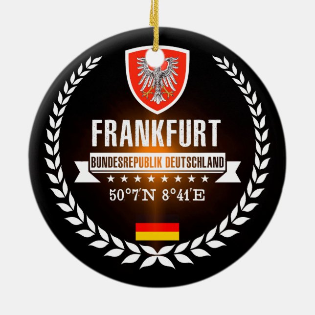 Frankfurt Ceramic Tree Decoration (Back)