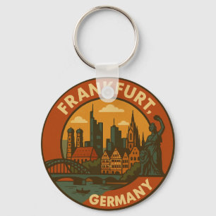 Frankfurt German Skyline Key Ring