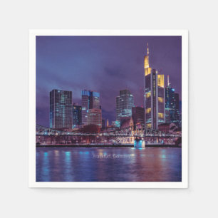 Frankfurt Germany at night Napkin