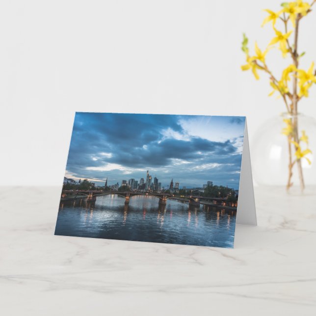 Frankfurt Germany Card (Yellow Flower)