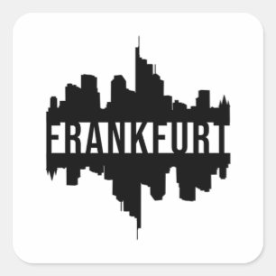 Frankfurt Germany City Cityscape Cool Funny Gift Square Sticker