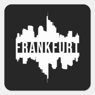 Frankfurt Germany City Cityscape Funny Gift Idea Square Sticker