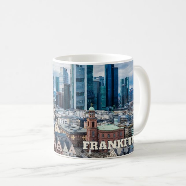 Frankfurt, Germany City View  Coffee Mug (Front Right)