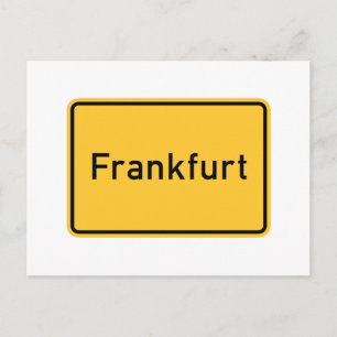 Frankfurt, Germany Road Sign Postcard