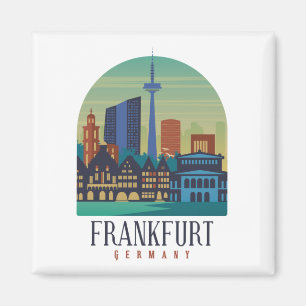 Frankfurt Germany Skyline Architecture Magnet