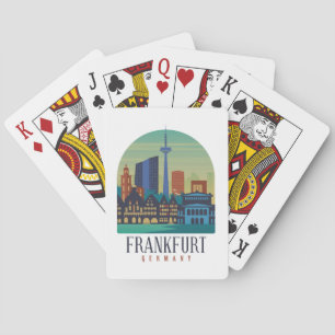 Frankfurt Germany Skyline Architecture Playing Cards