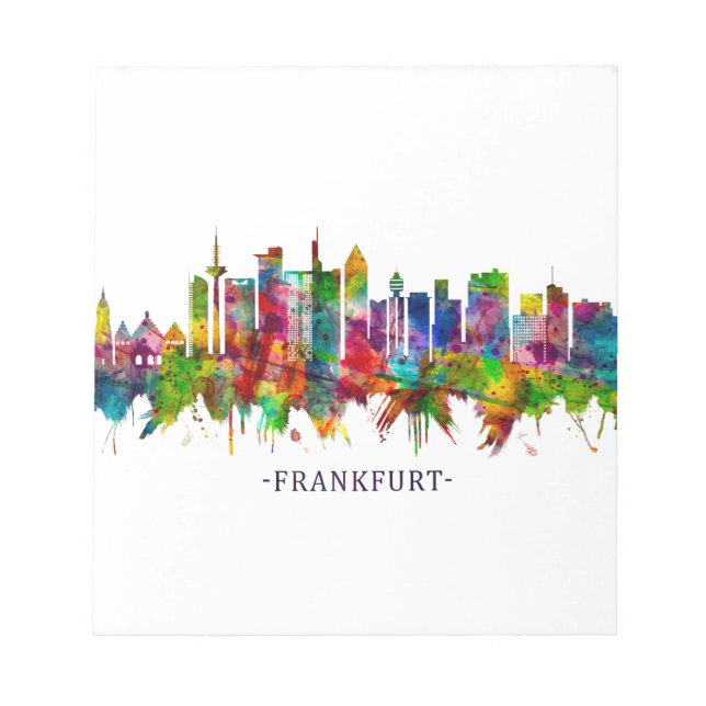 Frankfurt Germany Skyline Notepad (Front)