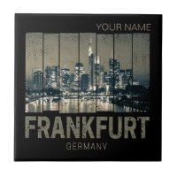 Frankfurt Germany Skyline Retro Vintage Souvenir