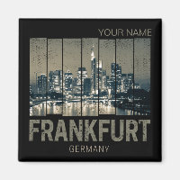 Frankfurt Germany Skyline Retro Vintage Souvenir