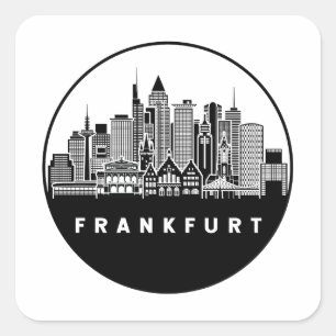 Frankfurt Germany Skyline Square Sticker