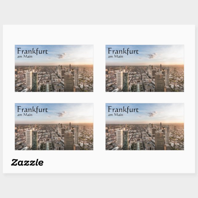 Frankfurt Germany Souvenir  Rectangular Sticker (Sheet)