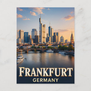 ✈️ Frankfurt Germany Travel Gift 🌆 Postcard