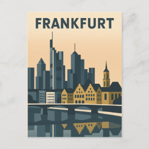 Frankfurt, Germany Travel Minimalist Postcard